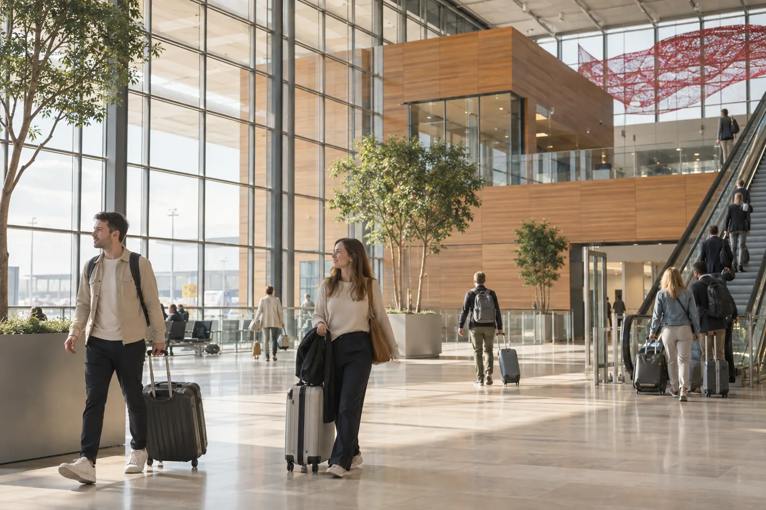 Visualization of a bright arrivals area at BER Airport