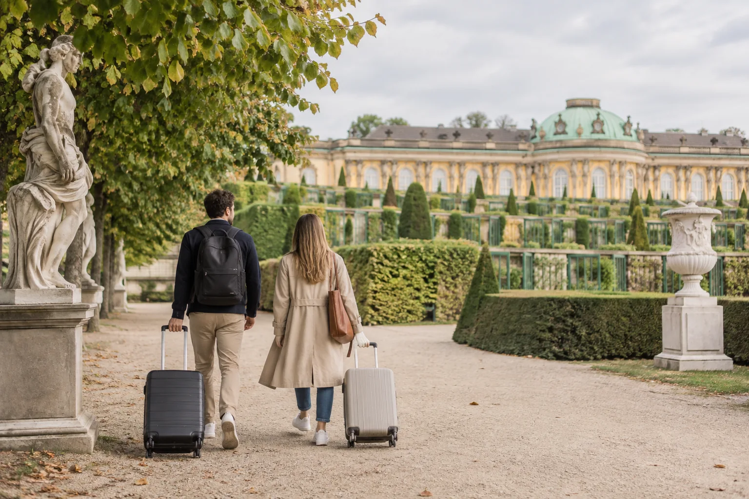 Sanssouci Palace and gardens in Potsdam