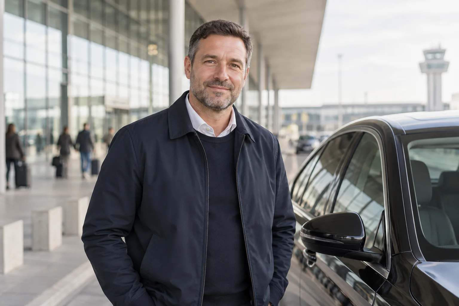 Portrait of a driver for private airport transfers in Berlin